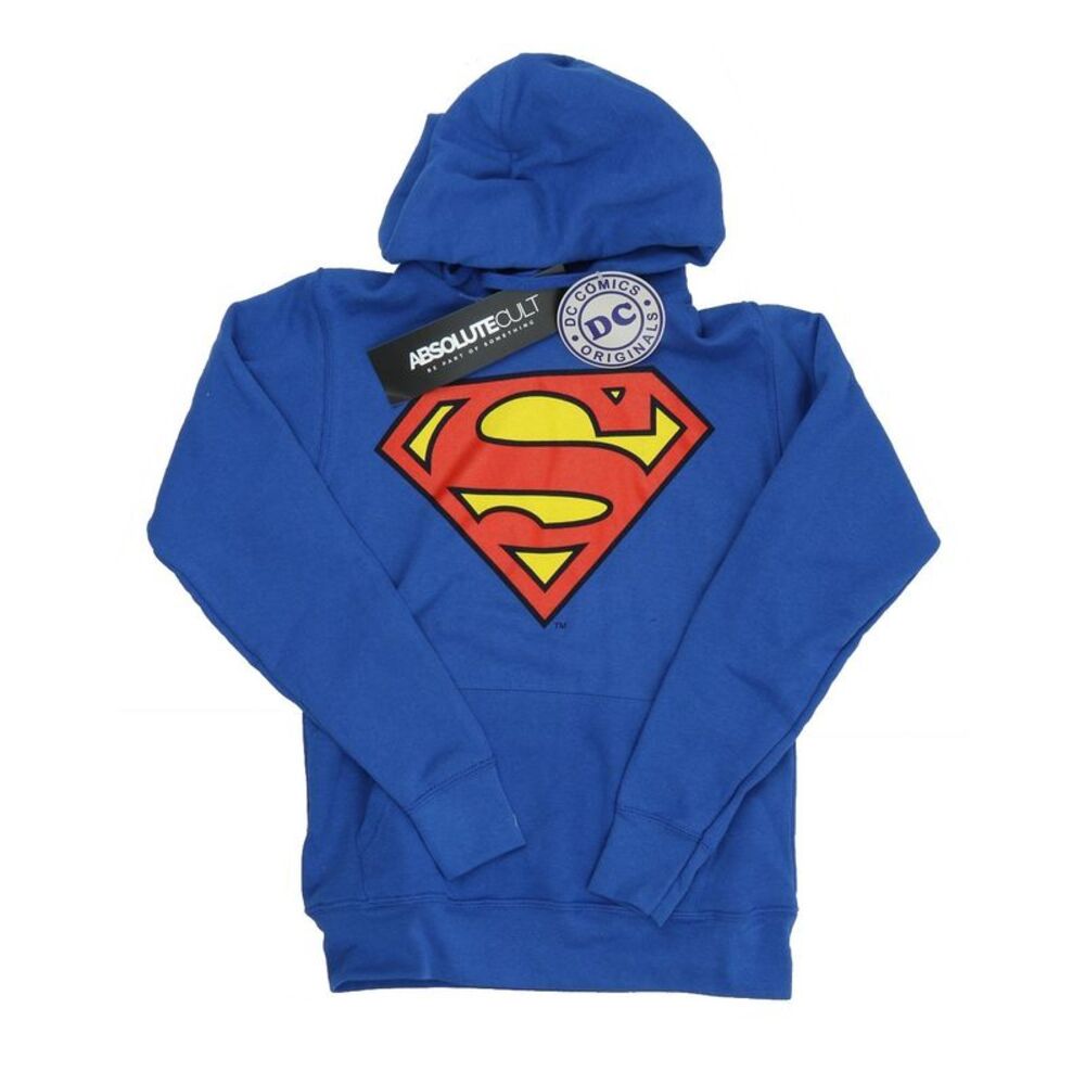 DC Comics Womens/Ladies Superman Logo Hoodie / Royal Blue